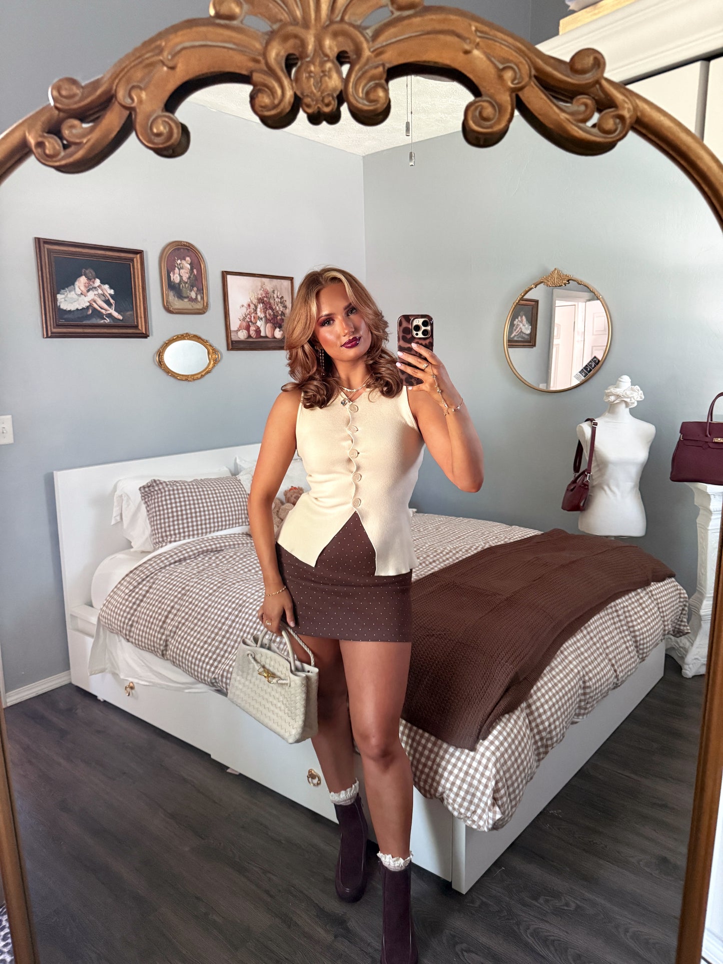 The Mocha Dot Skirt
