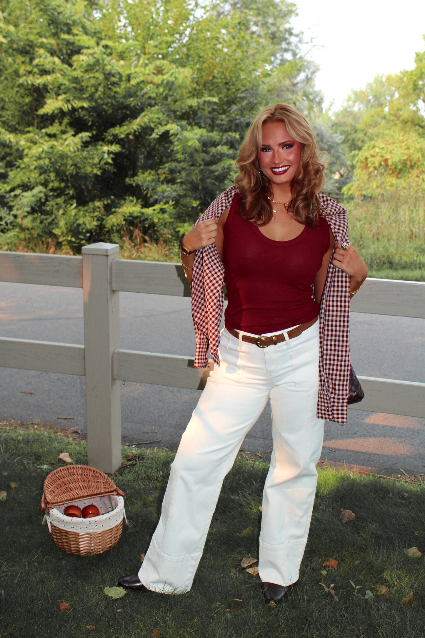 The Claret Ribbed Tank - Wine Stains