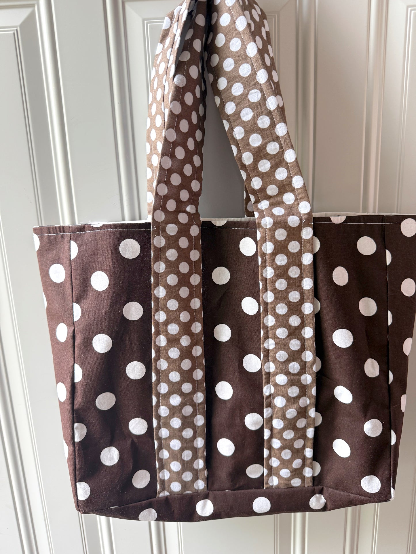 Espresso Dot Vintage Tote Set