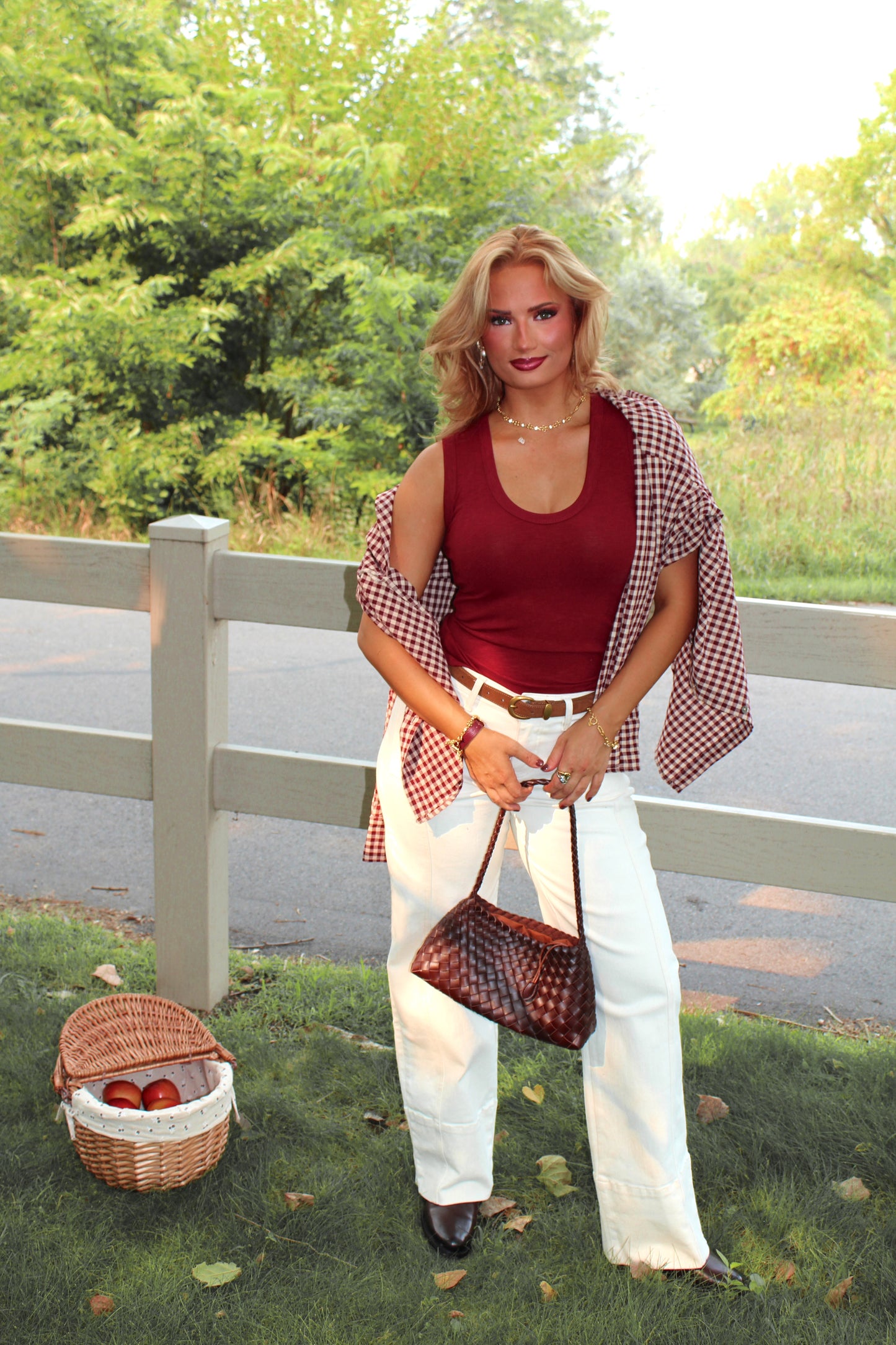 The Claret Ribbed Tank - Wine Stains