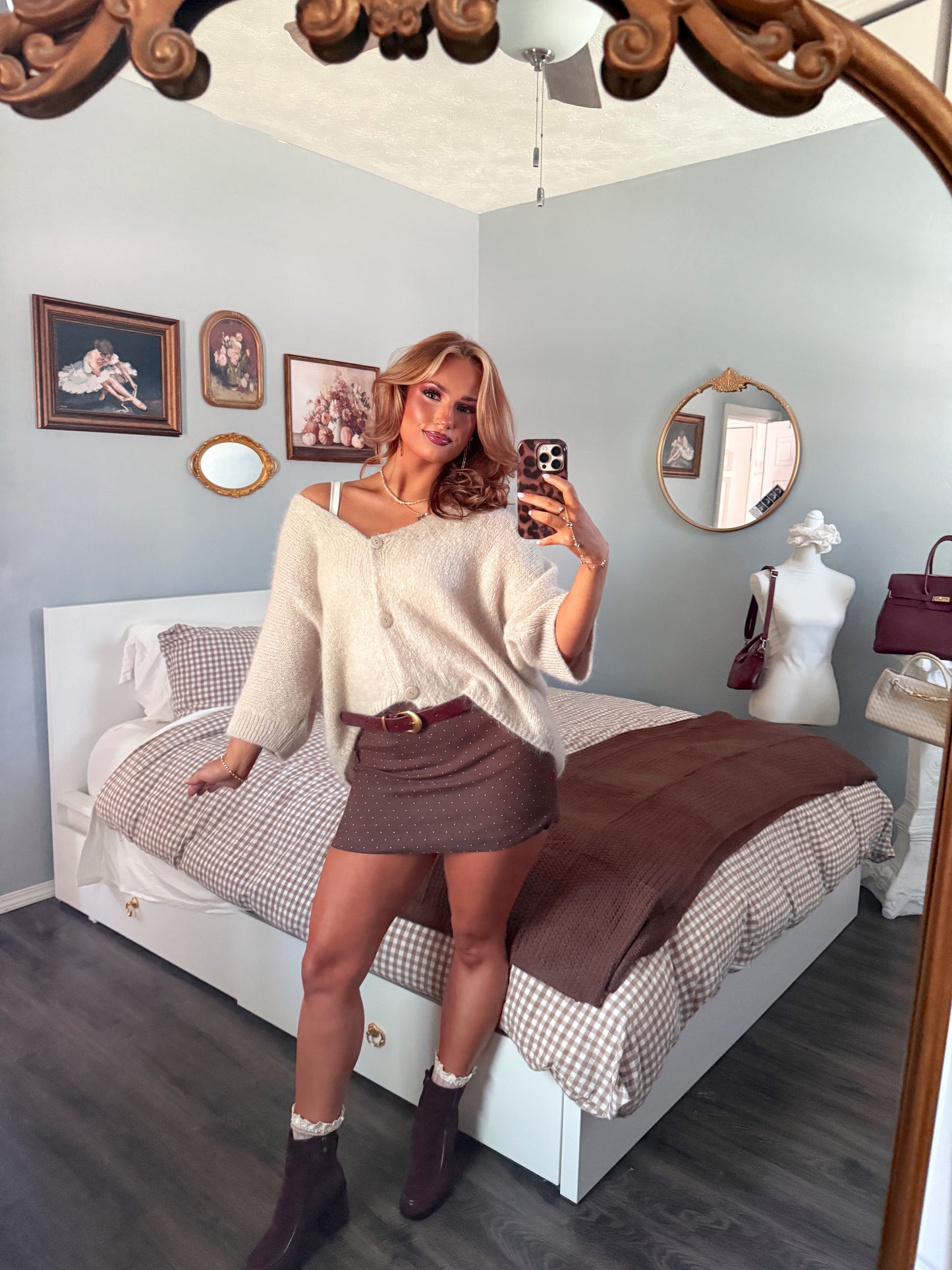 The Mocha Dot Skirt