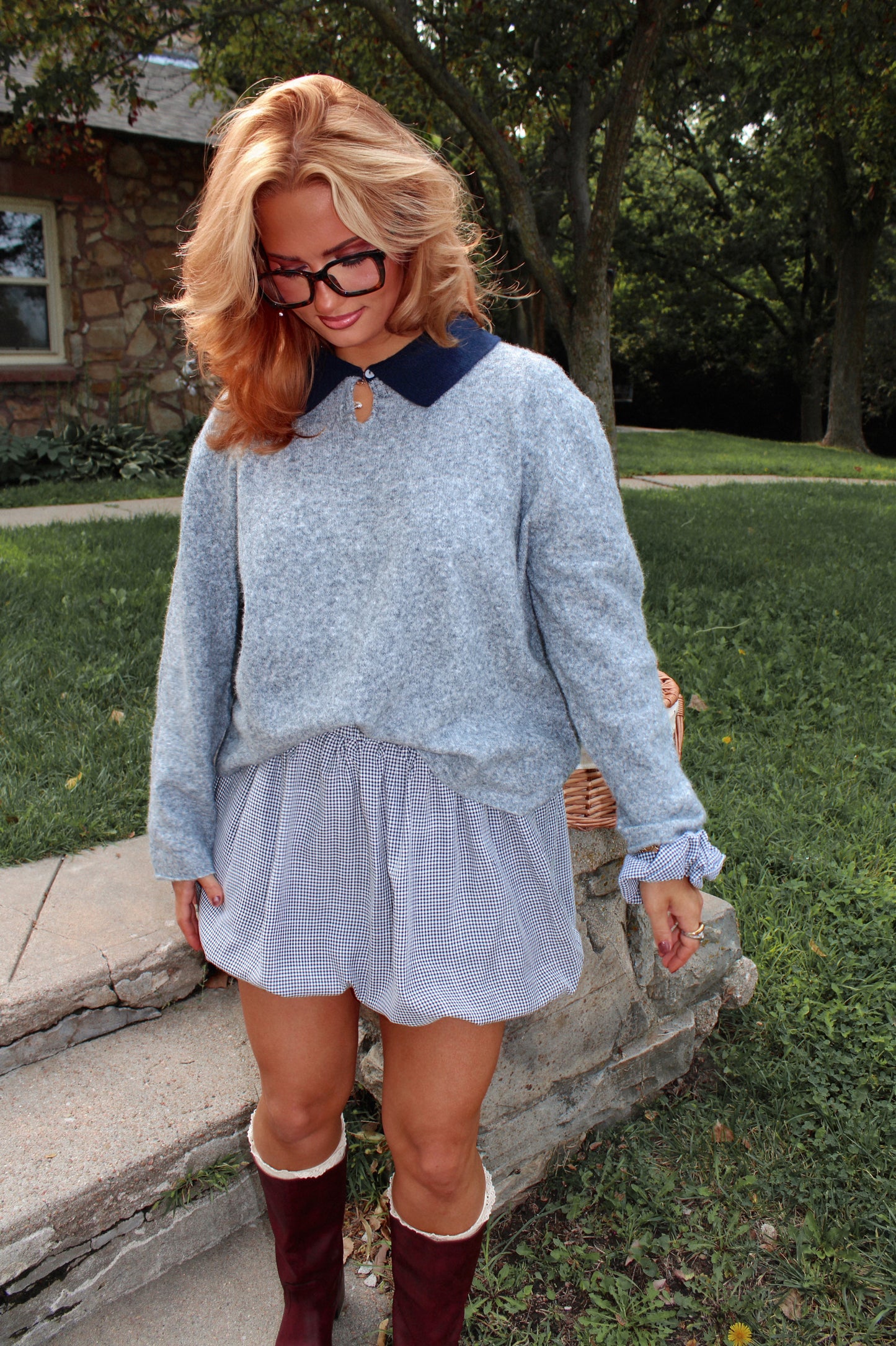 The Wentworth Polo Knit - Earl Grey Heather
