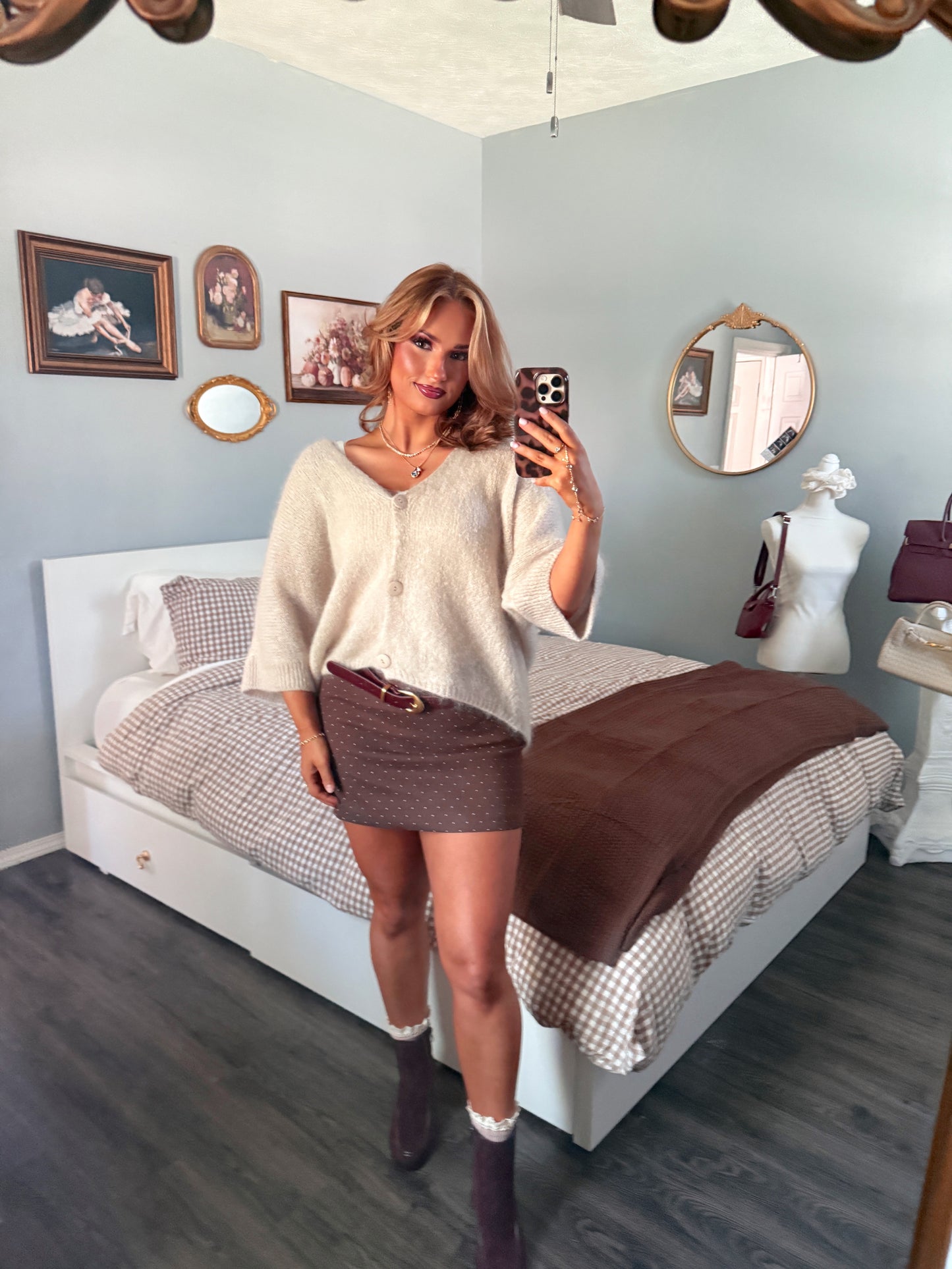 The Mocha Dot Skirt