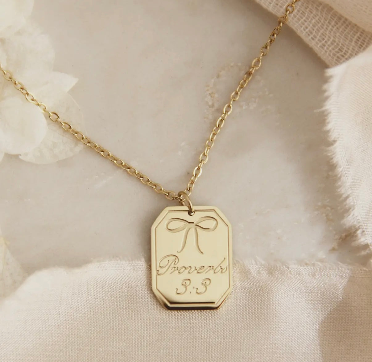 Proverbs 3:3 Necklace