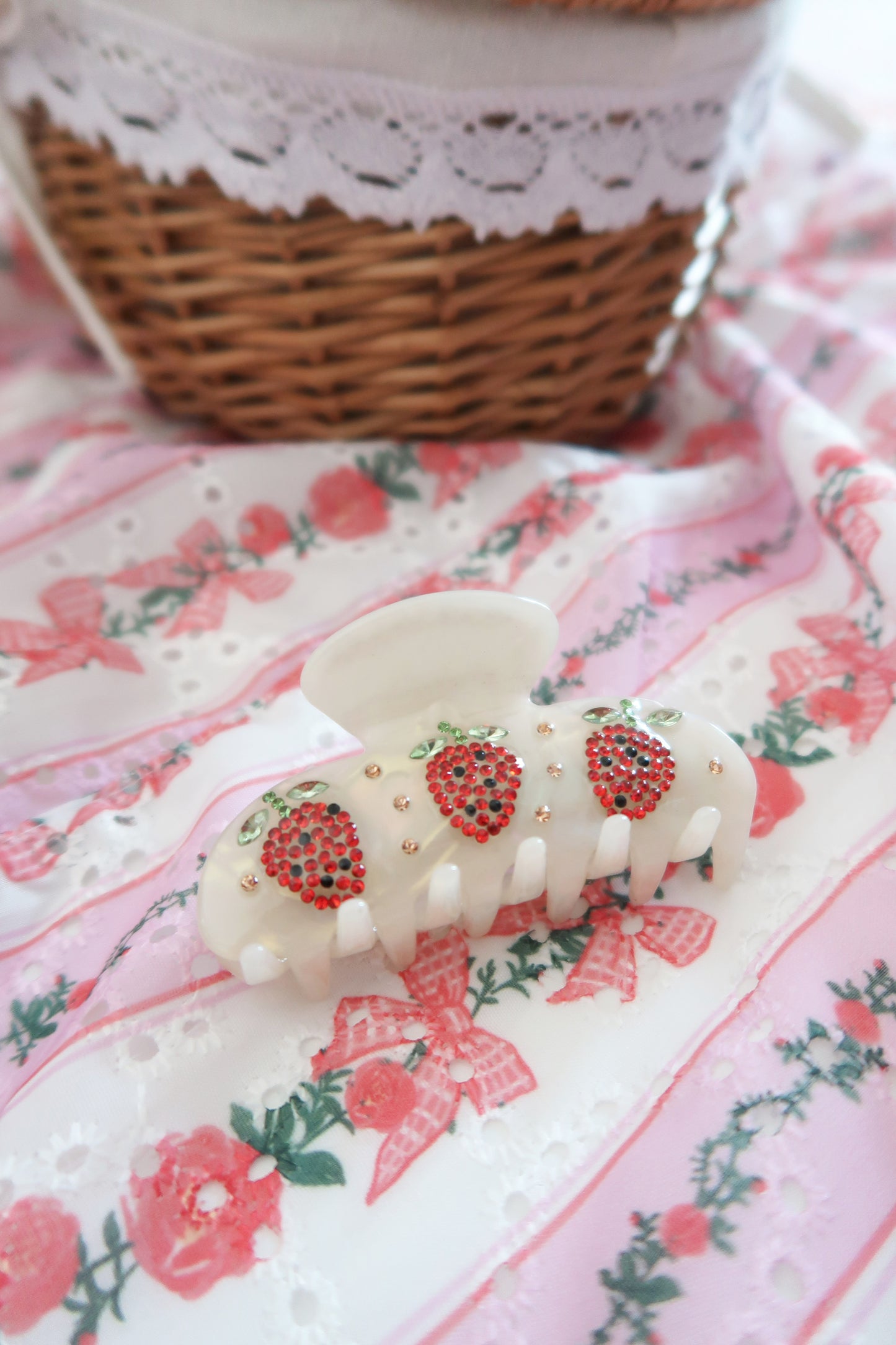 Glazed Strawberry Hair Clip