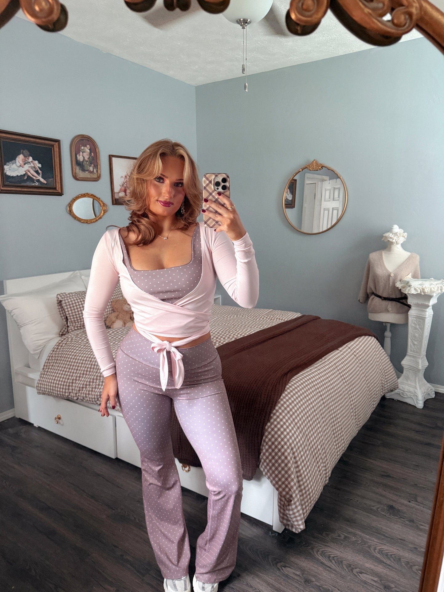The Arabesque Wrap Top - Pink