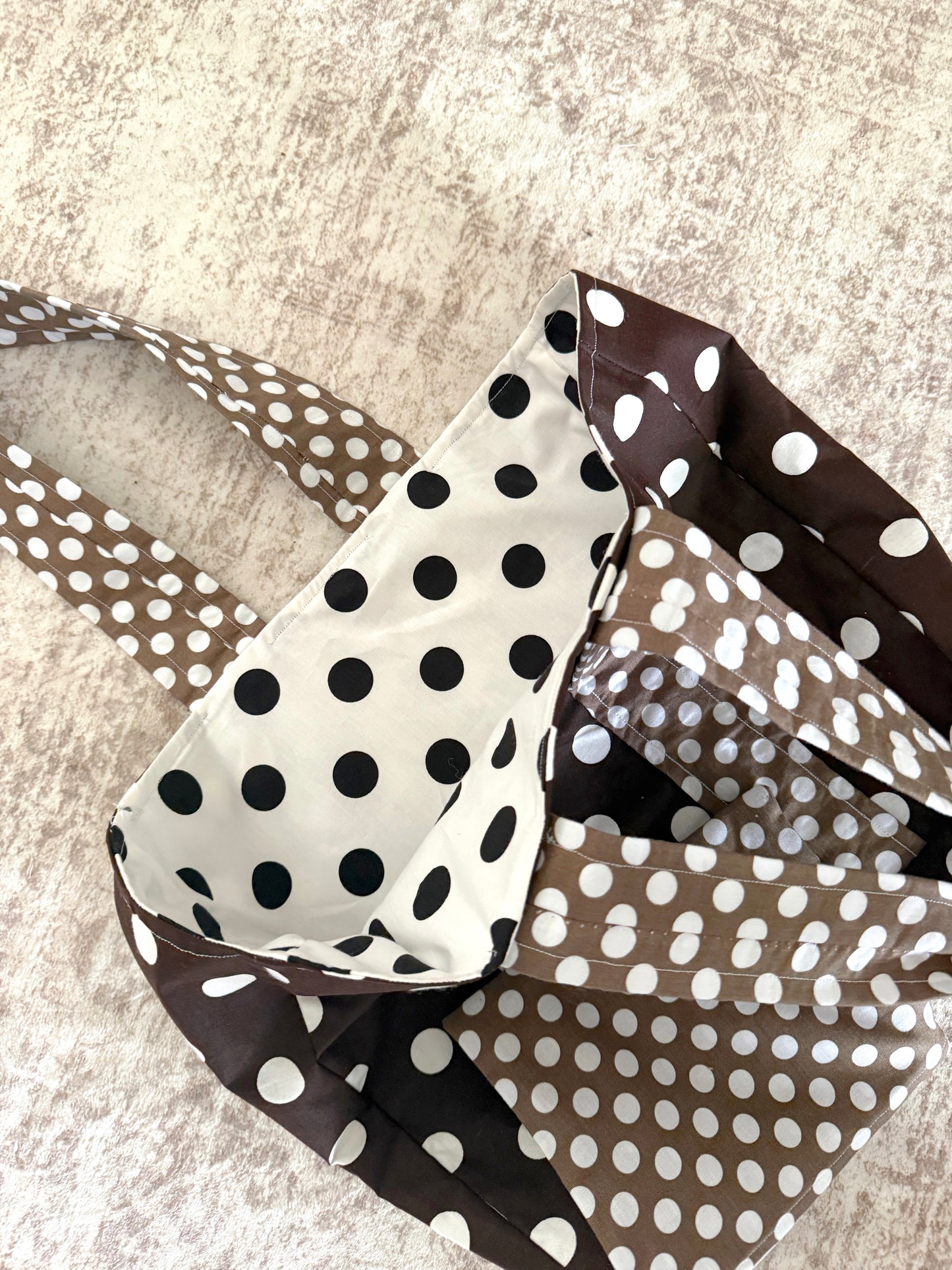 Espresso Dot Vintage Tote Set