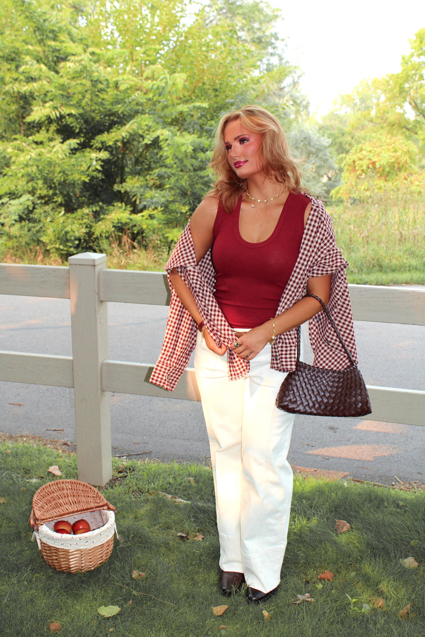 The Claret Ribbed Tank - Wine Stains