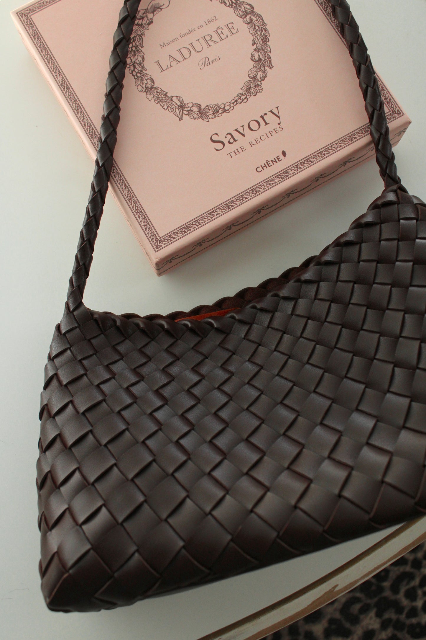 Le Chocolat Woven Shoulder Bag