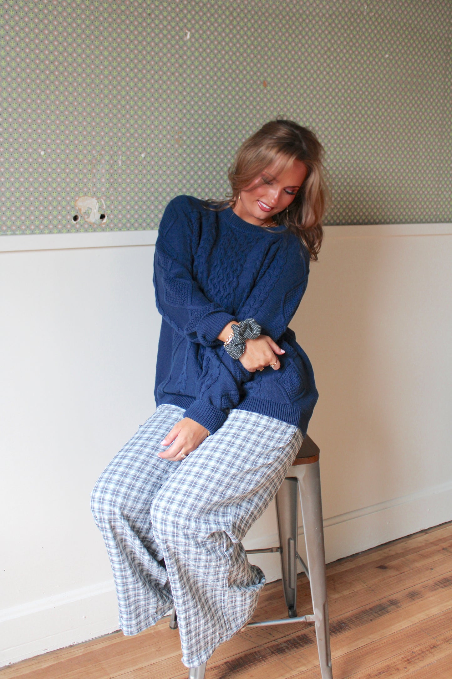 The Rory Cable Knit - Navy