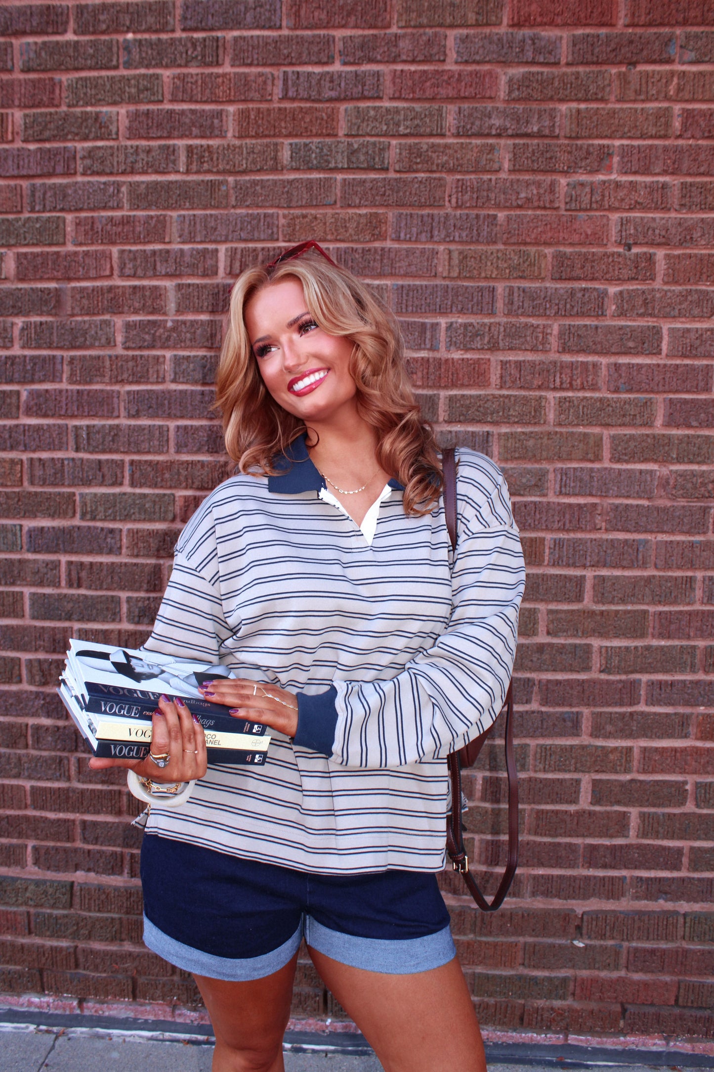 The Oxford Rugby Polo - Tan/Navy