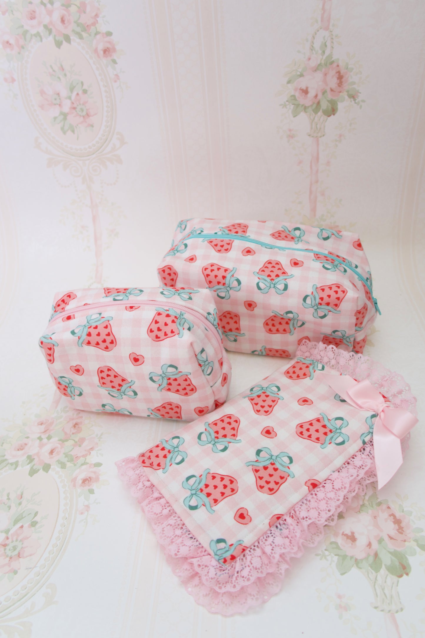 Strawberry Soirée Makeup Bag - Regular