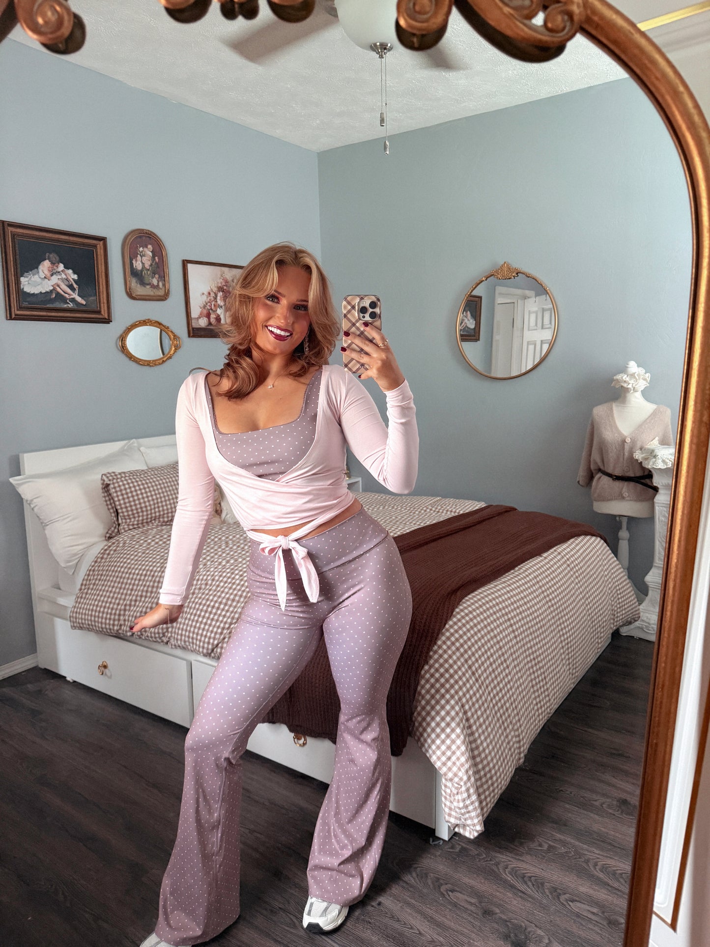 The Arabesque Wrap Top - Pink