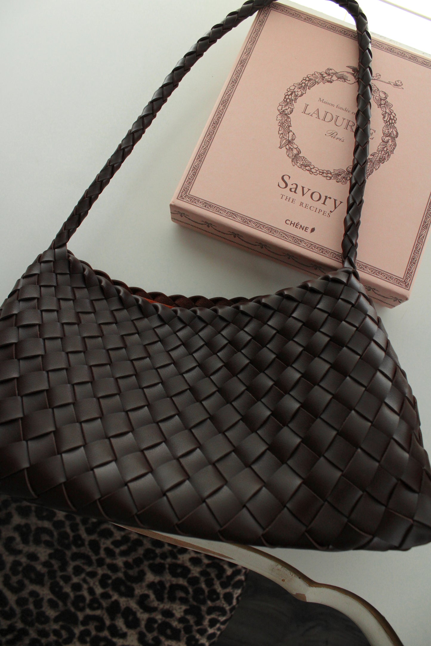 Le Chocolat Woven Shoulder Bag