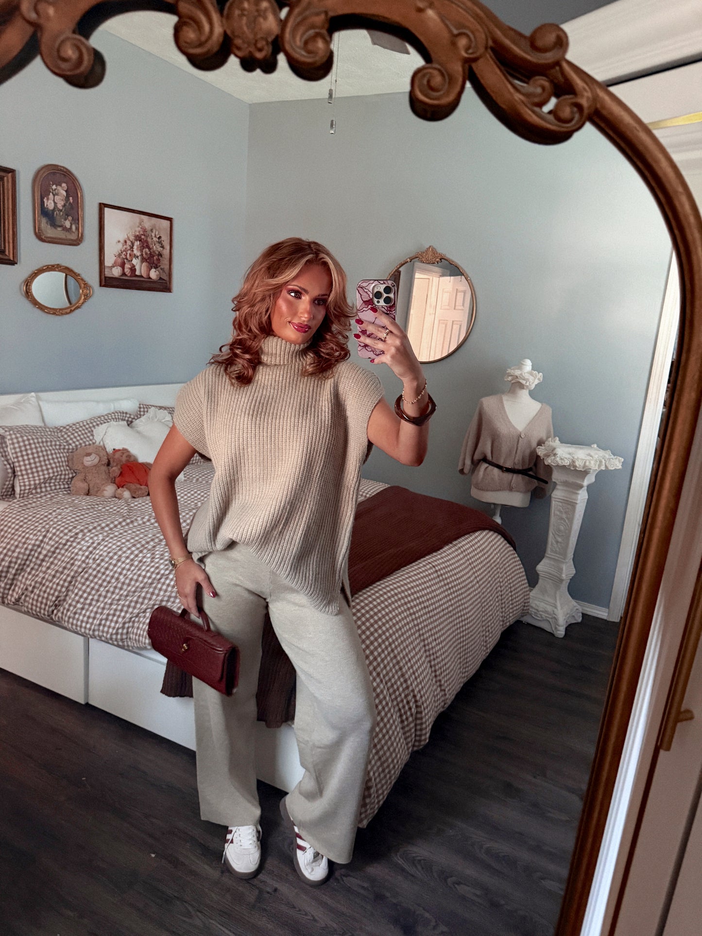 The Montaigne Knit Set - Khaki Taupe