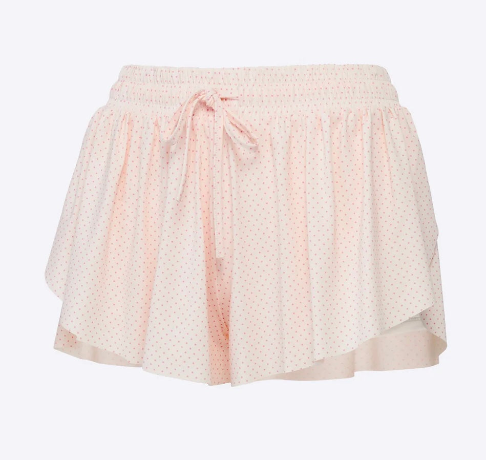 Blushing Dots Drawstring Athleisure Shorts