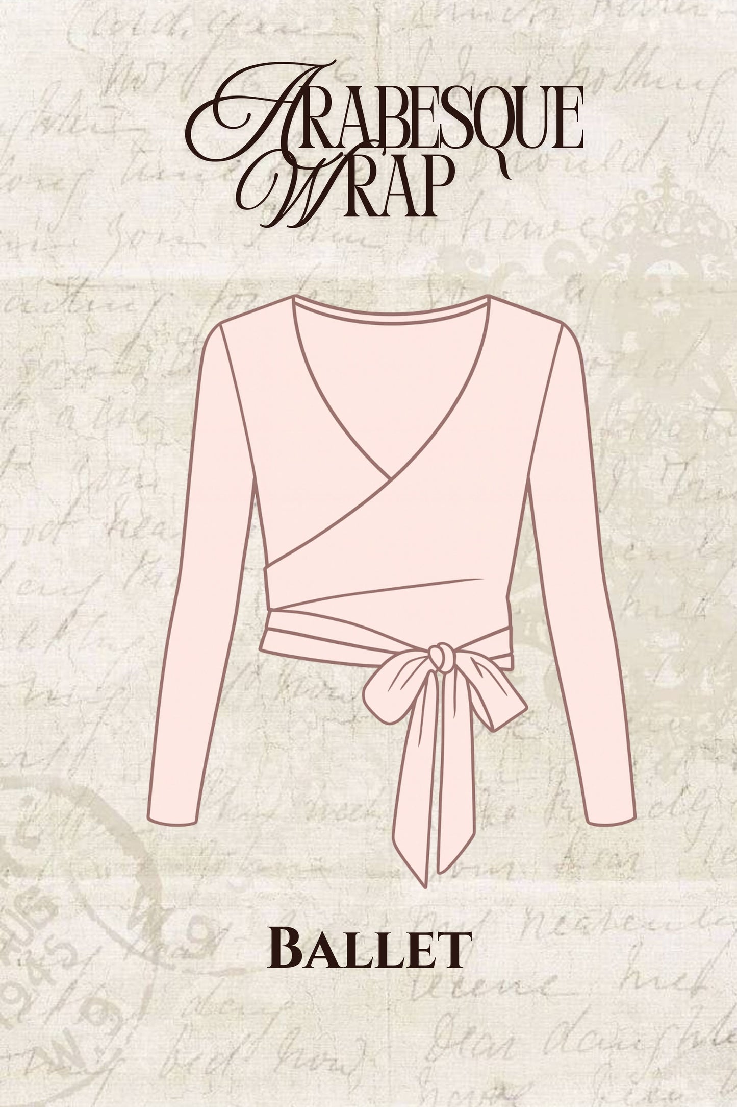 The Arabesque Wrap Top - Pink