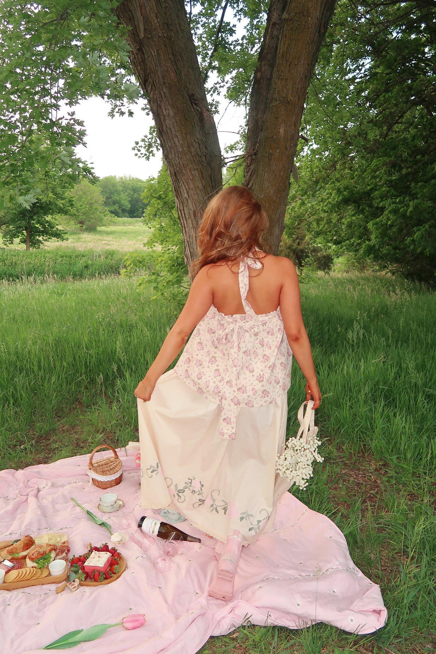 Cream Tea Blossoms Top