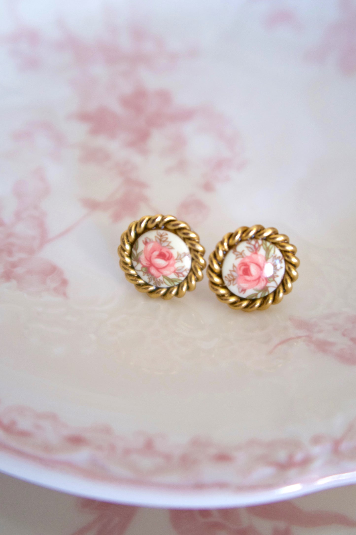 Lady Antoinette Button Earrings