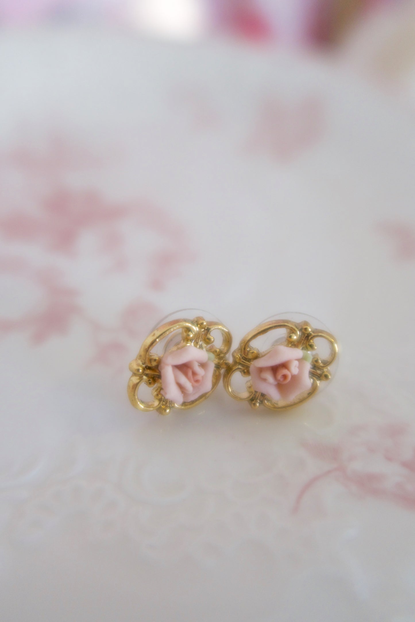 Primrose Porcelain Button Earrings