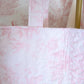 Toile En Rose Pink Quilted Tote Bag