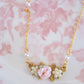 Gilded Garden Rose & Pearl Necklace