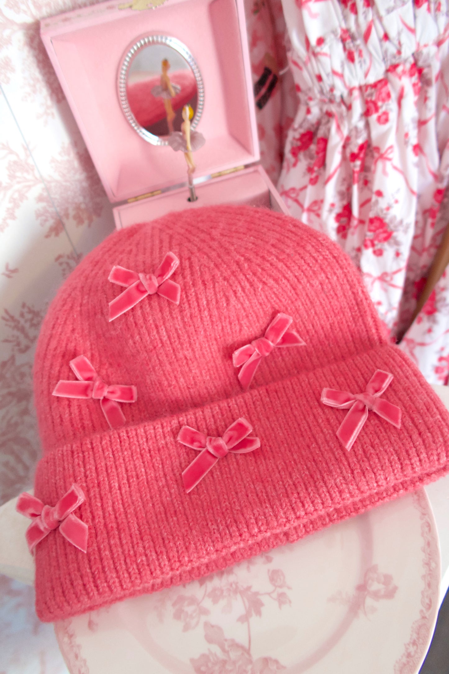 Pinkerbelle Bow Beanie Hat