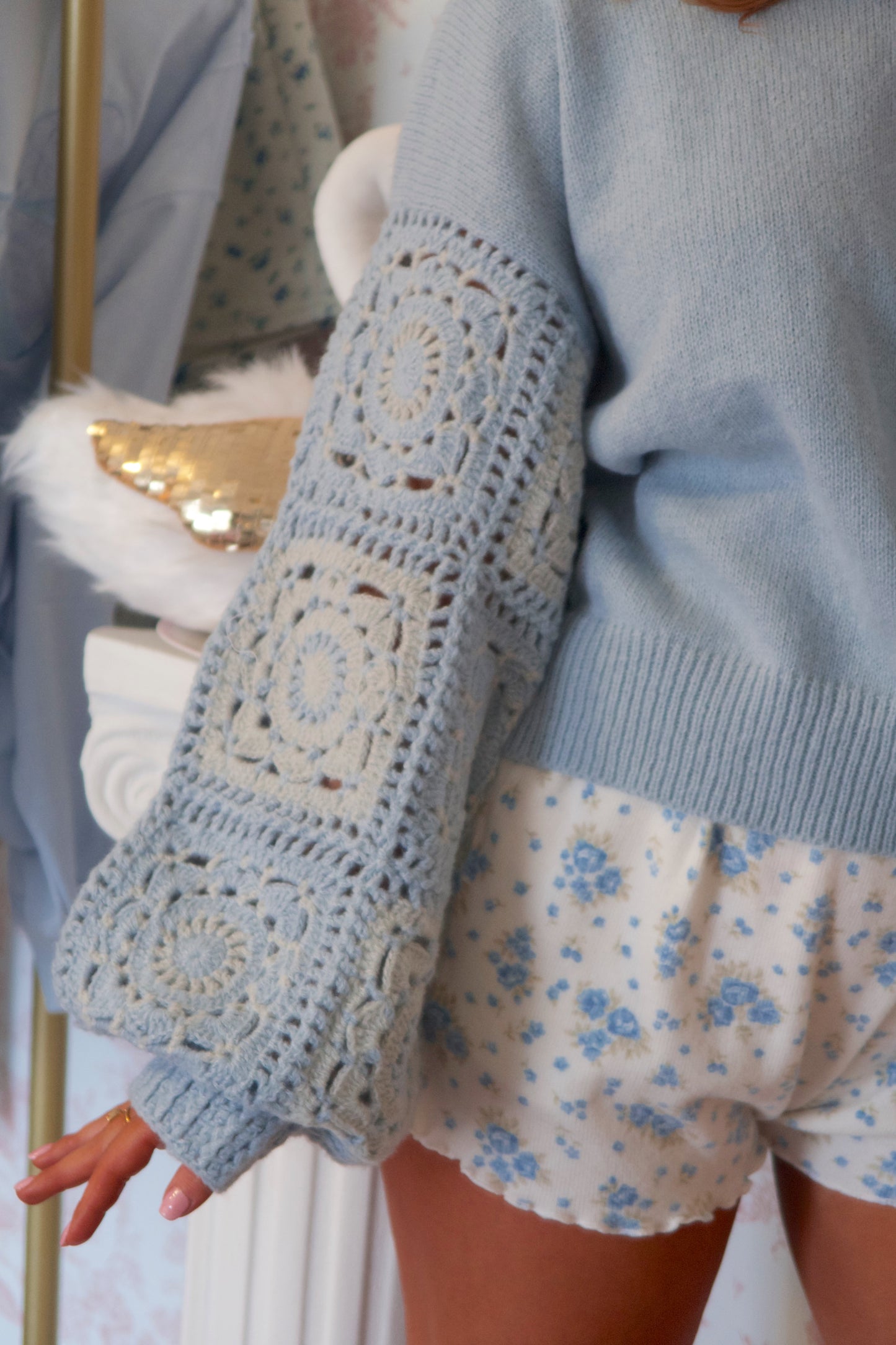 Crochet Cutie Sweater - Blue