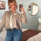 The Versailles Lace Cardigan - Light Mocha