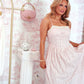 Blush Lacewood Midi Dress