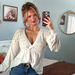 The Dauphine Babydoll Top - Oat