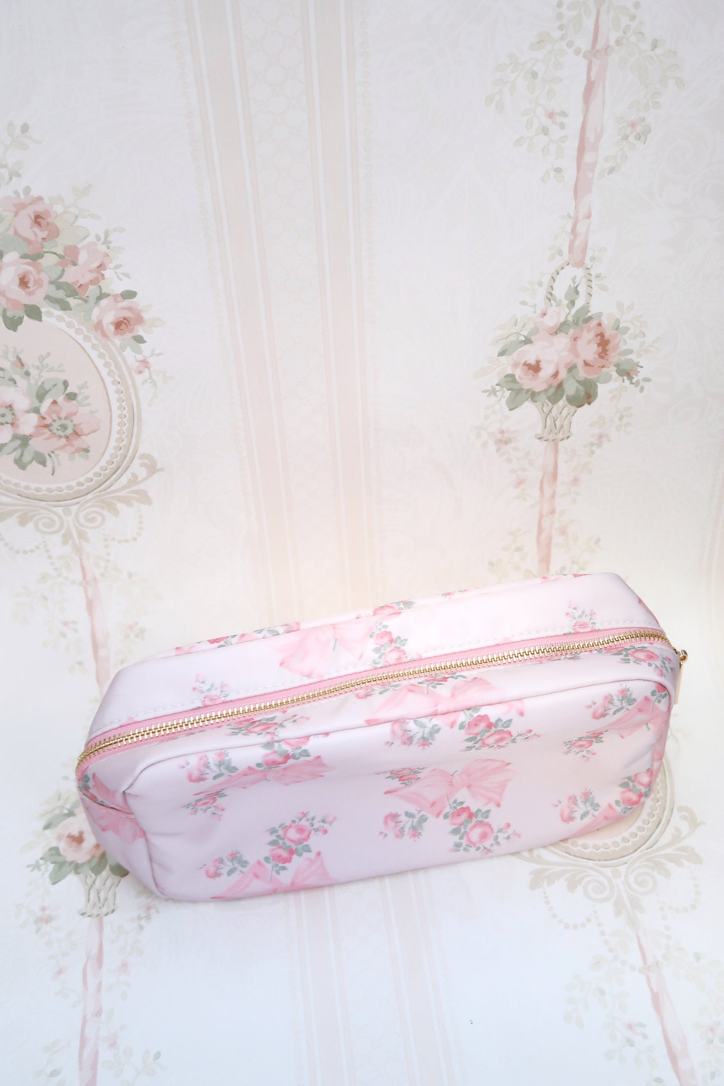 Baby Pink Coquette Makeup Bag
