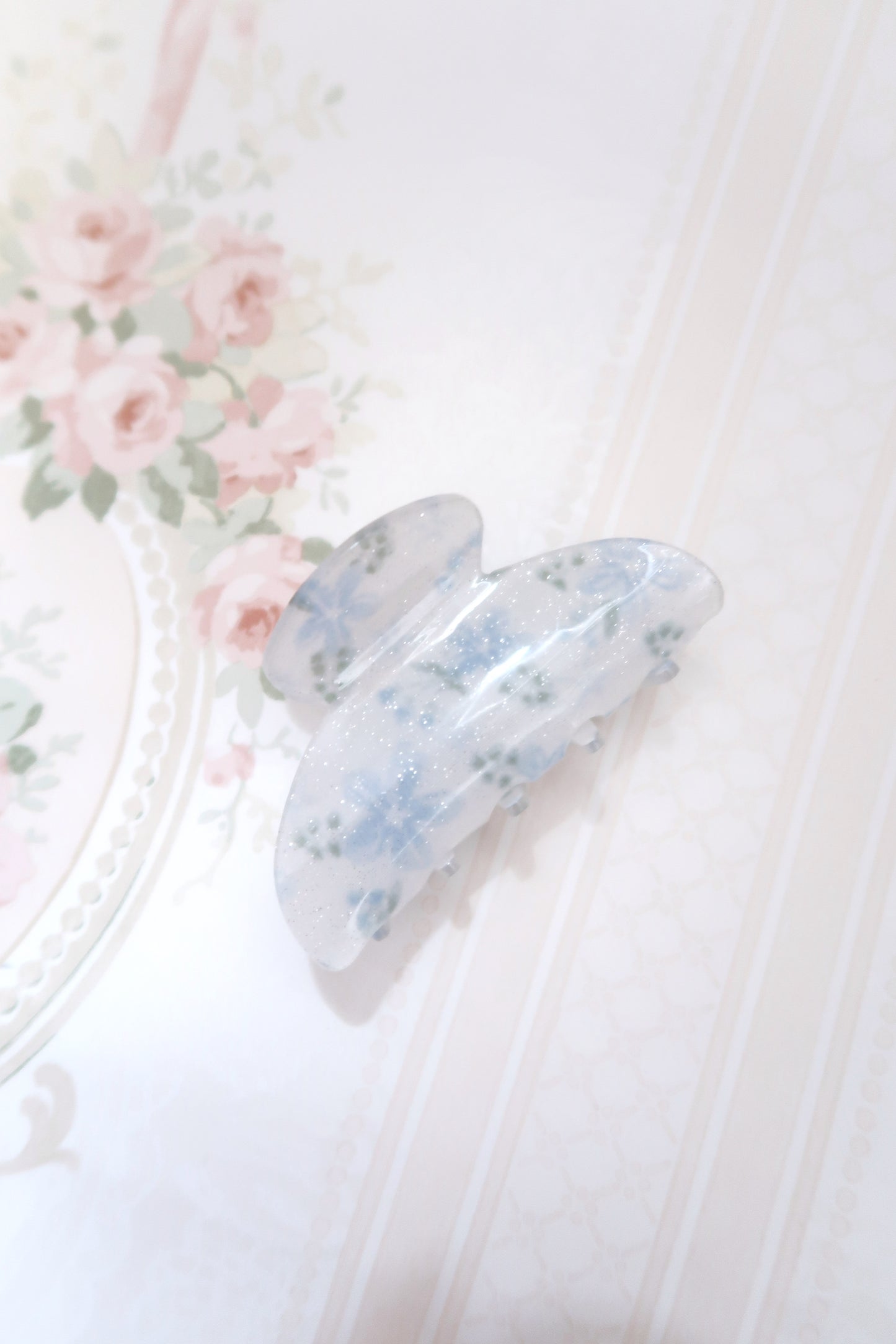 Aloha Shimmer Claw Clip - Ocean Blooms
