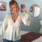 The Dauphine Babydoll Top - Oat