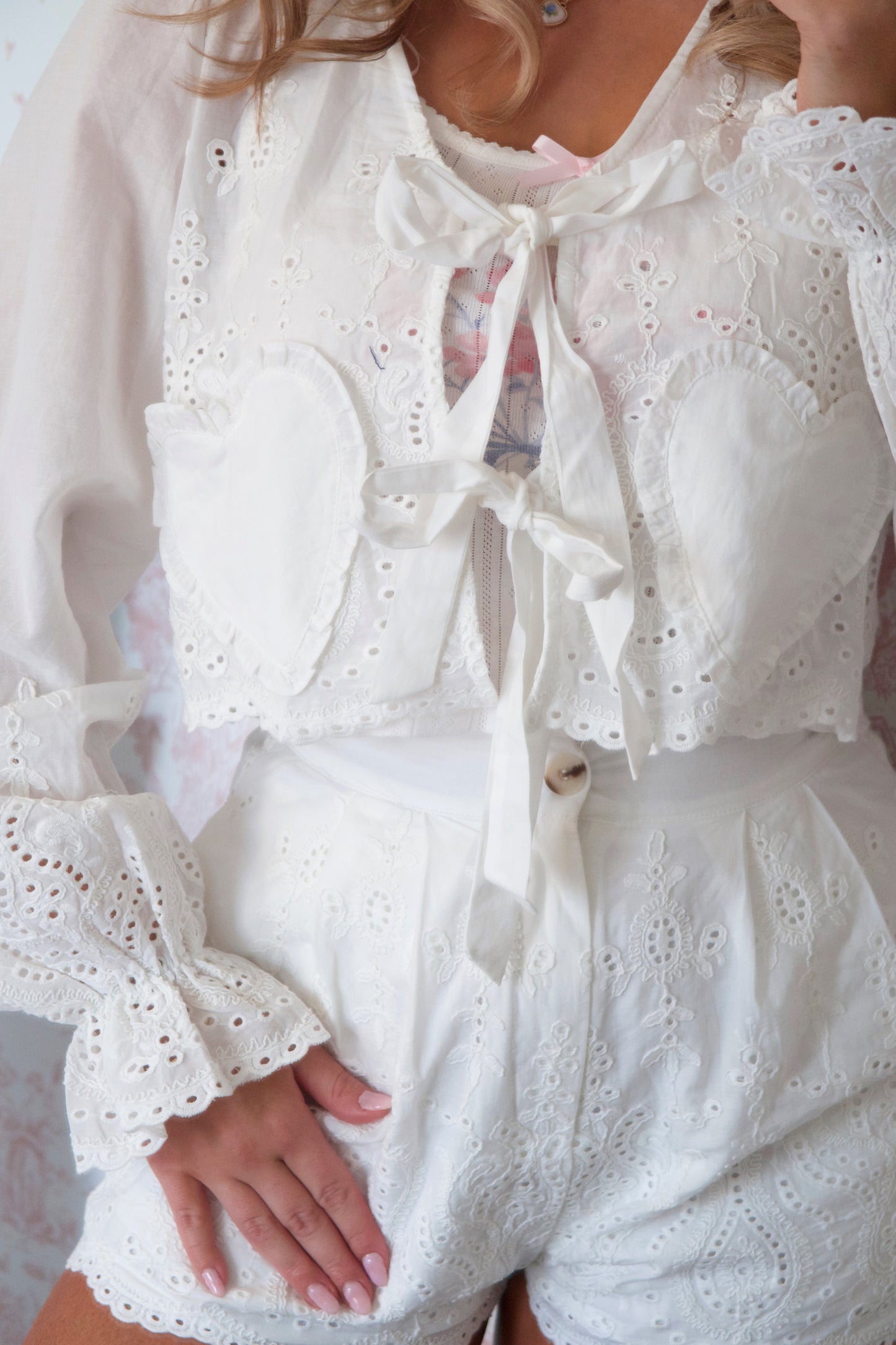 Whimsical White Eyelet Set