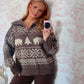 Brown Bear Jacquard Sweater