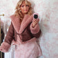 Vogue En Rose Fur Coat