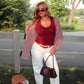 The Claret Ribbed Tank - Wine Stains