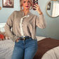 The Versailles Lace Cardigan - Light Mocha