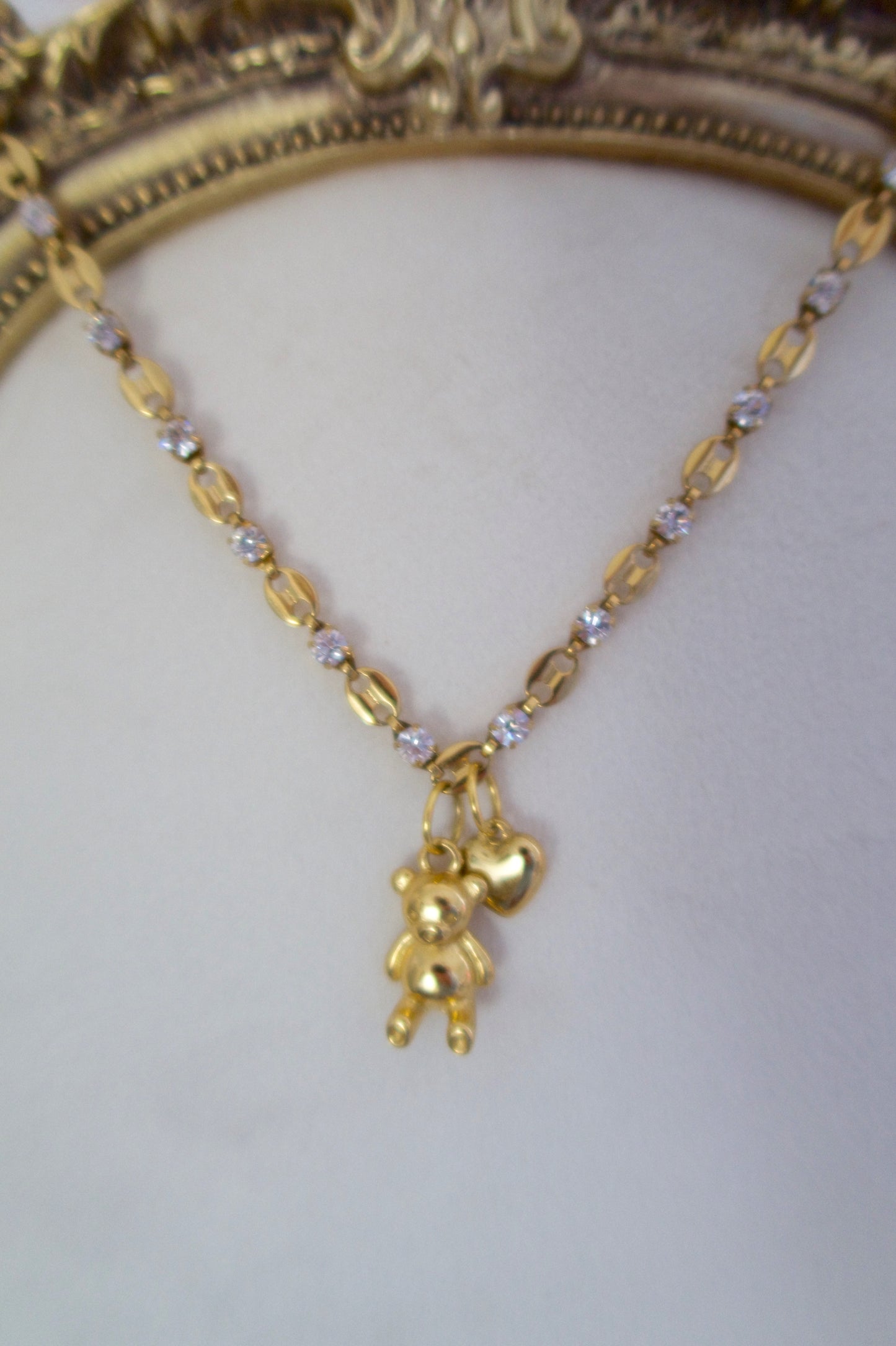 Tender Love Teddy Charm Necklace