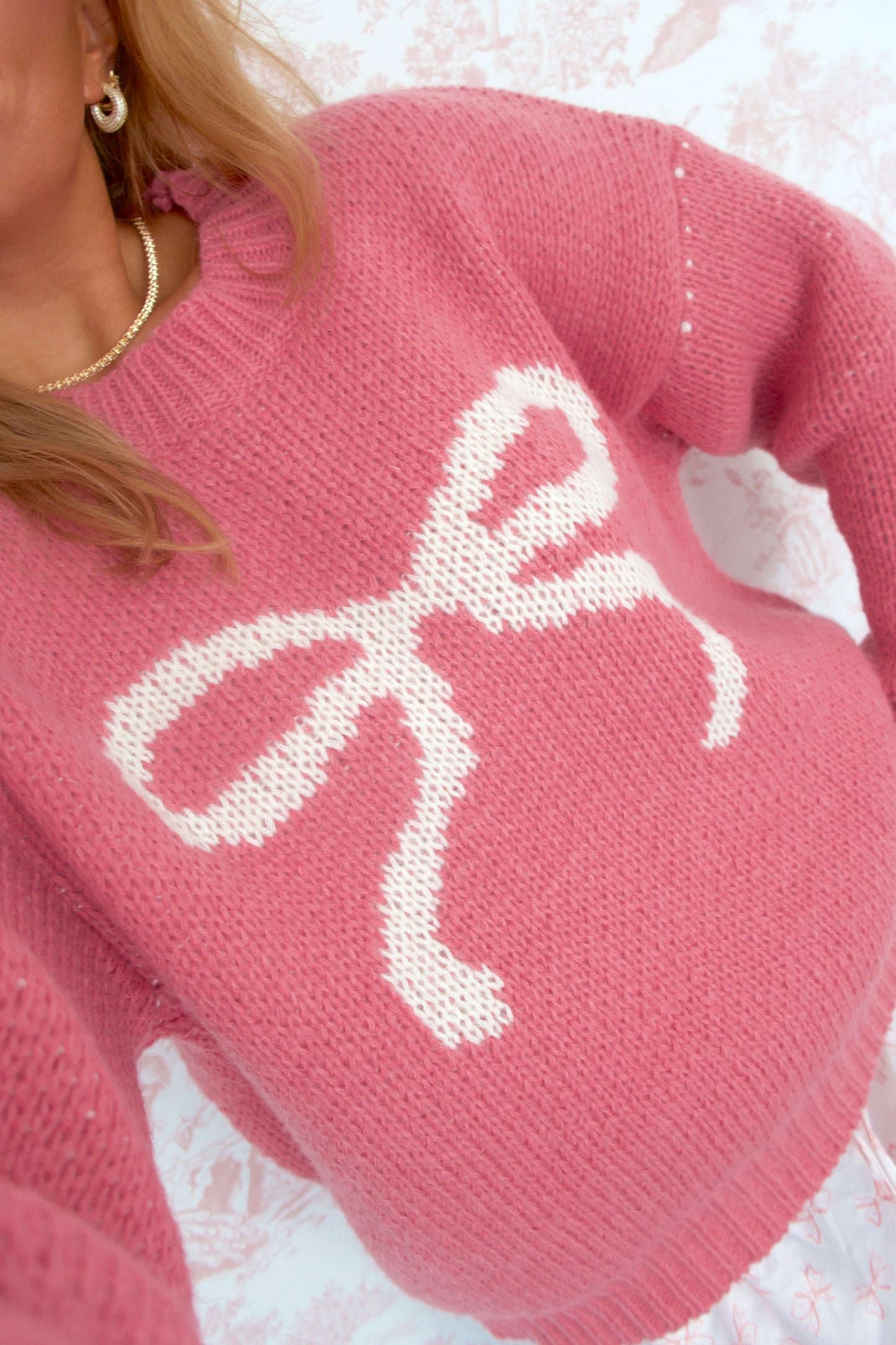 Cozy Coquette Sweater - Pink