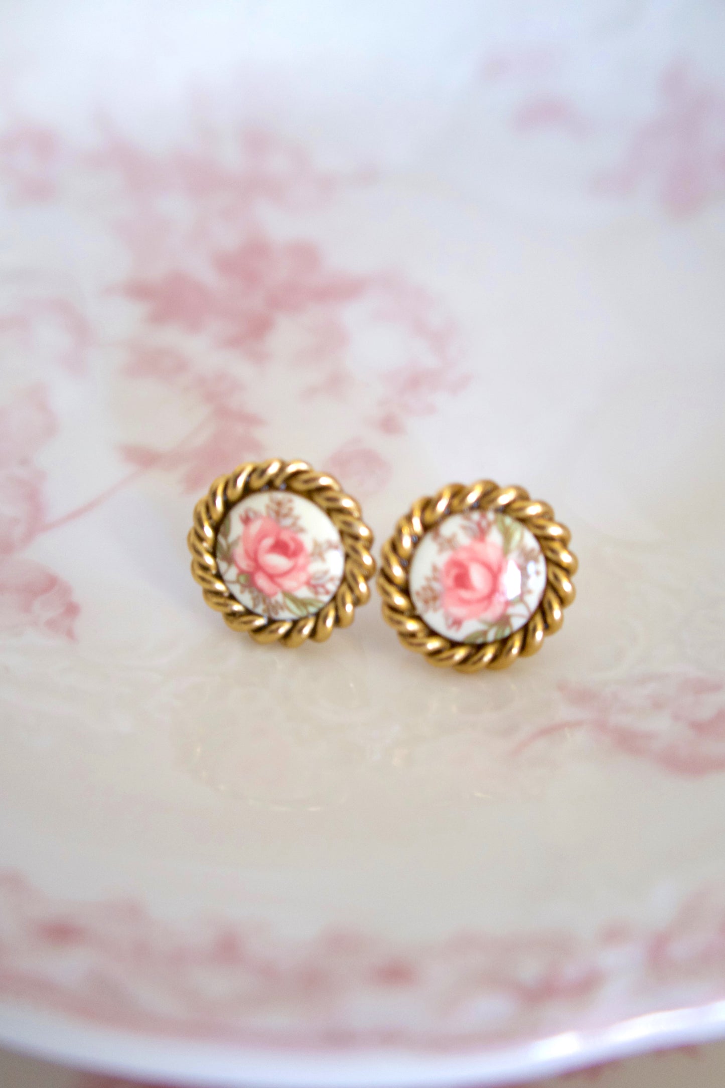 Lady Antoinette Button Earrings