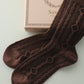 Gilmore Cable Knit Socks - Espresso RESTOCK