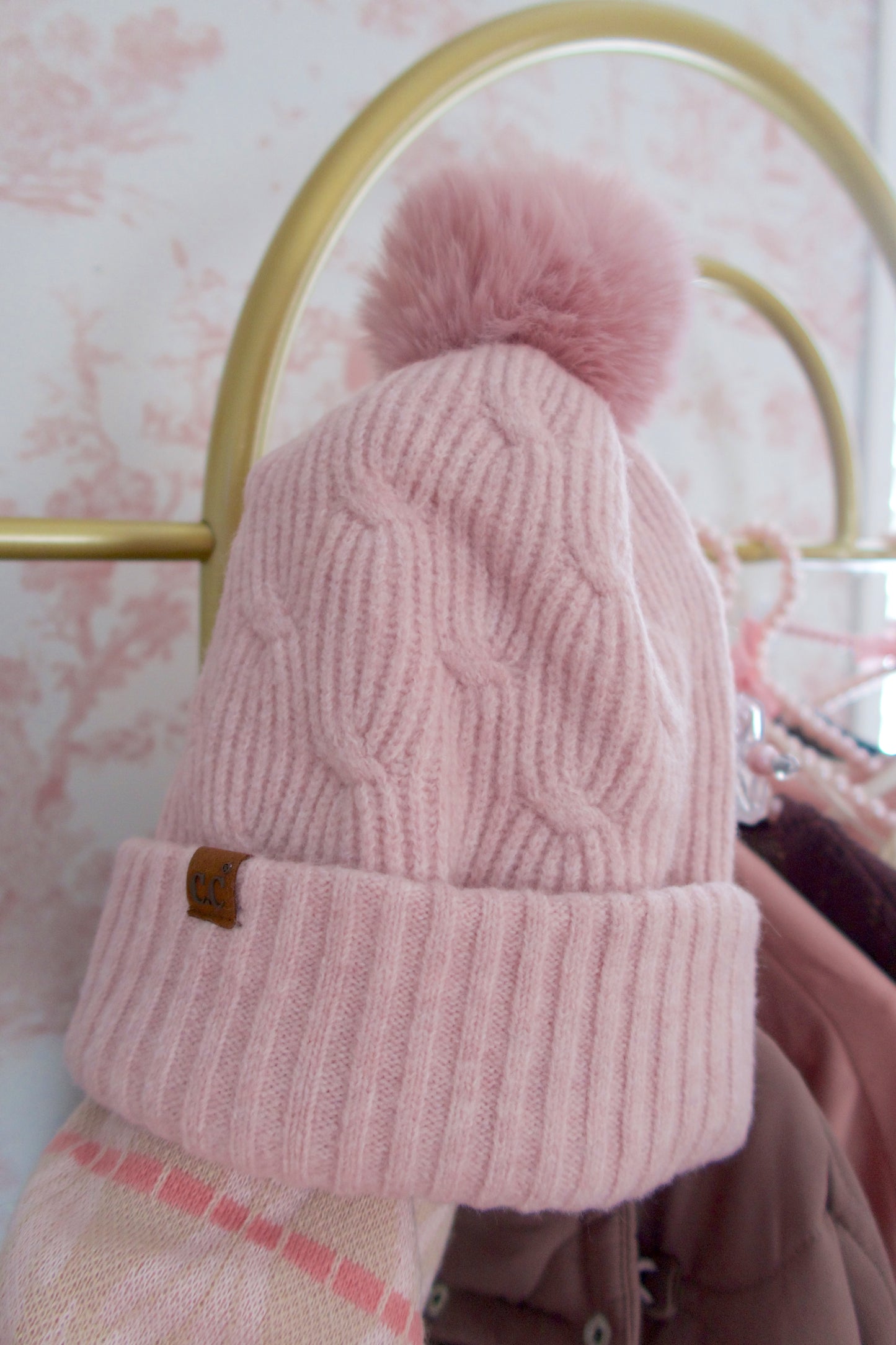 Blushing Snowfall Beanie