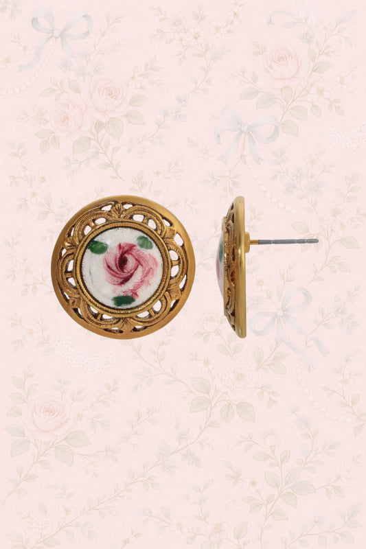 Heirloom Rose Vintage Earrings