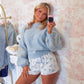 Crochet Cutie Sweater - Blue