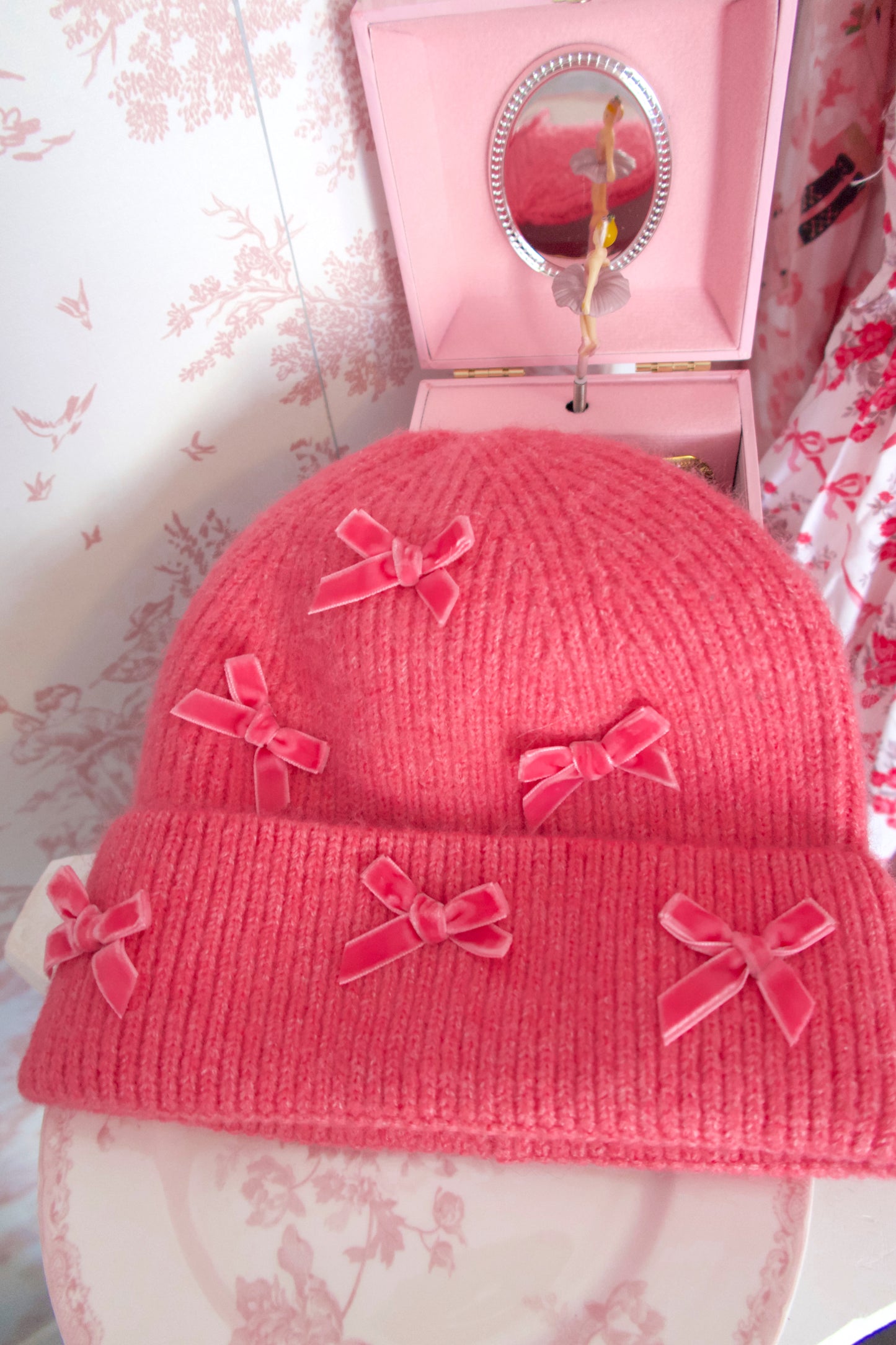 Pinkerbelle Bow Beanie Hat