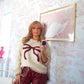 Darling Ribbon Sweater - Cherry Mocha