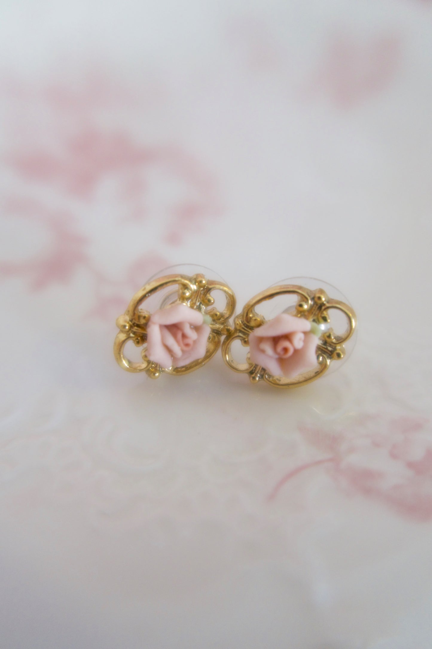 Primrose Porcelain Button Earrings