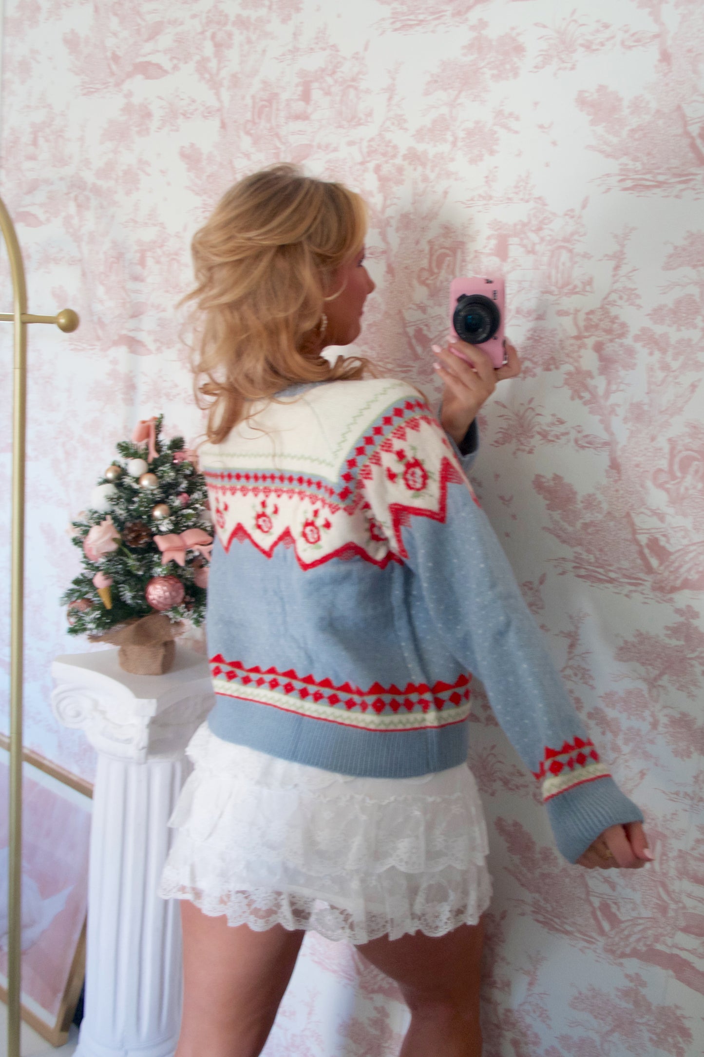 Vintage French Rose Cardigan - Icicle Kiss